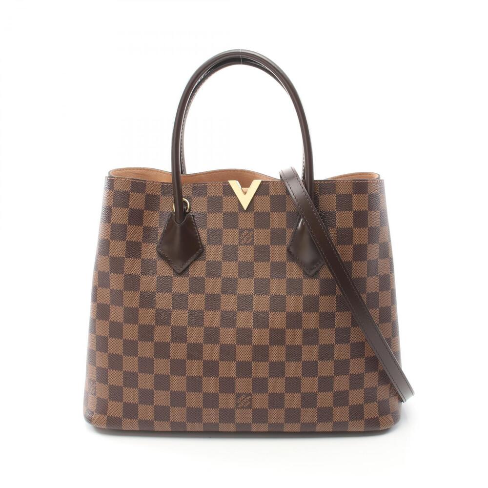 Louis Vuitton Kensington Handbag Canvas Leather Damier Brown